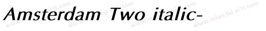 Amsterdam Two italic字体转换